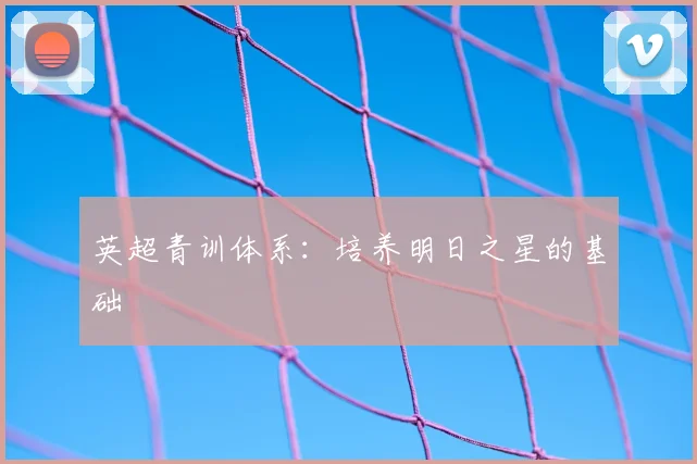 英超青训体系：培养明日之星的基础